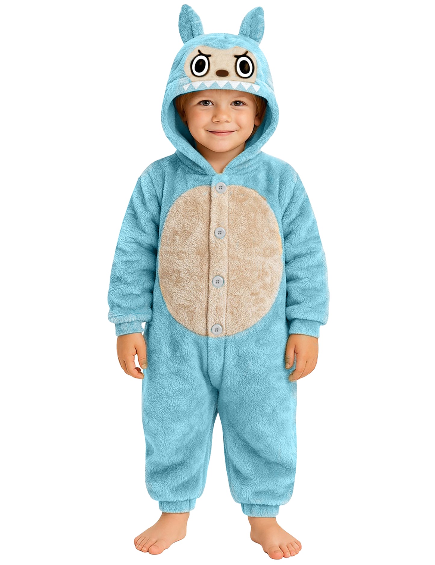 Детски костюм на син плюшен чудовищен 