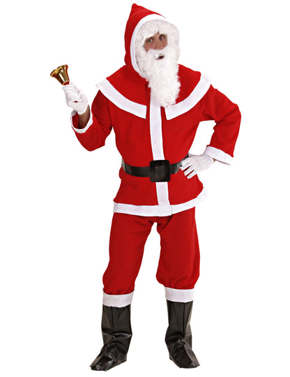 Пълен костюм на Дядо Коледа с вежди и брада за мъже