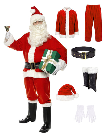 Костюм на Дядо Коледа луксозен човек