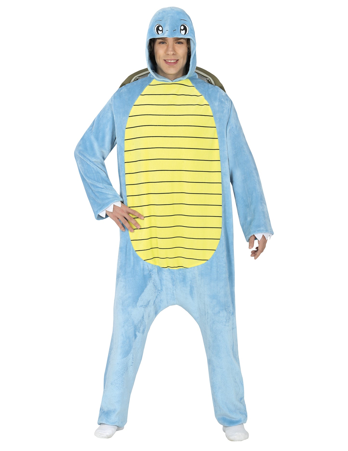 Déguisement de petit monstre tortue pour adulte bleu et jaune