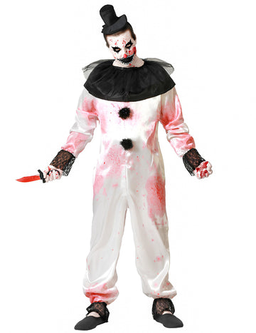 Костюм на Pierrot Assassin за мъже плюс размер