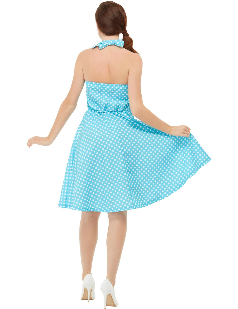 Vue de dos du déguisement pin-up rétro pour femme