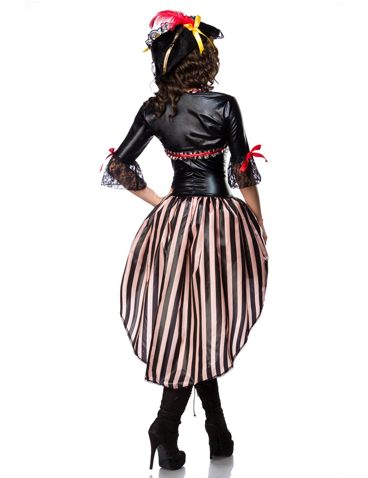 Секси червен корсет пиратски луксозна жена