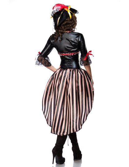 Секси червен корсет пиратски луксозна жена