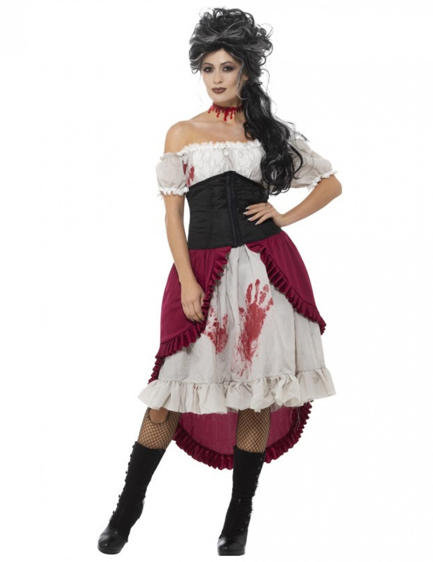 Кървав костюм на призрачна пиратка за жени Хелоуин 