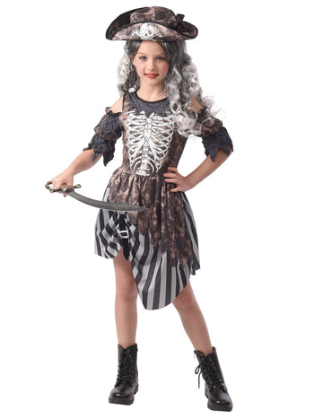 Момиче призрачен пиратски костюм