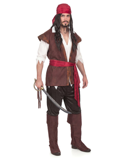 Човек пиратски костюм