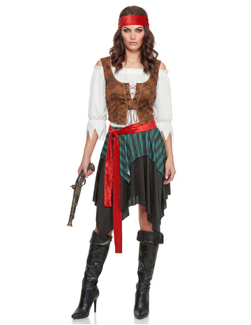 Жена раирана пиратска маскировка