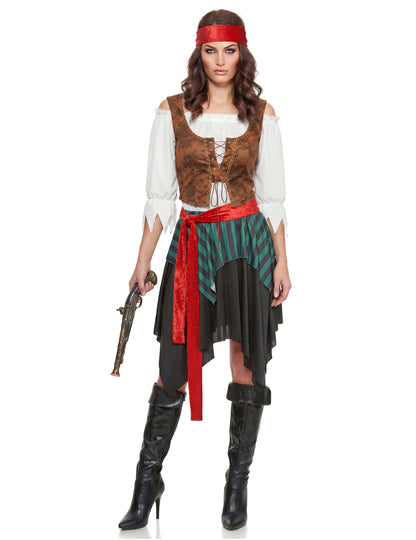 Жена раирана пиратска маскировка