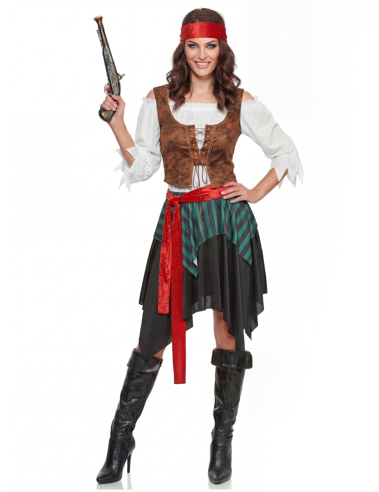 Жена раирана пиратска маскировка