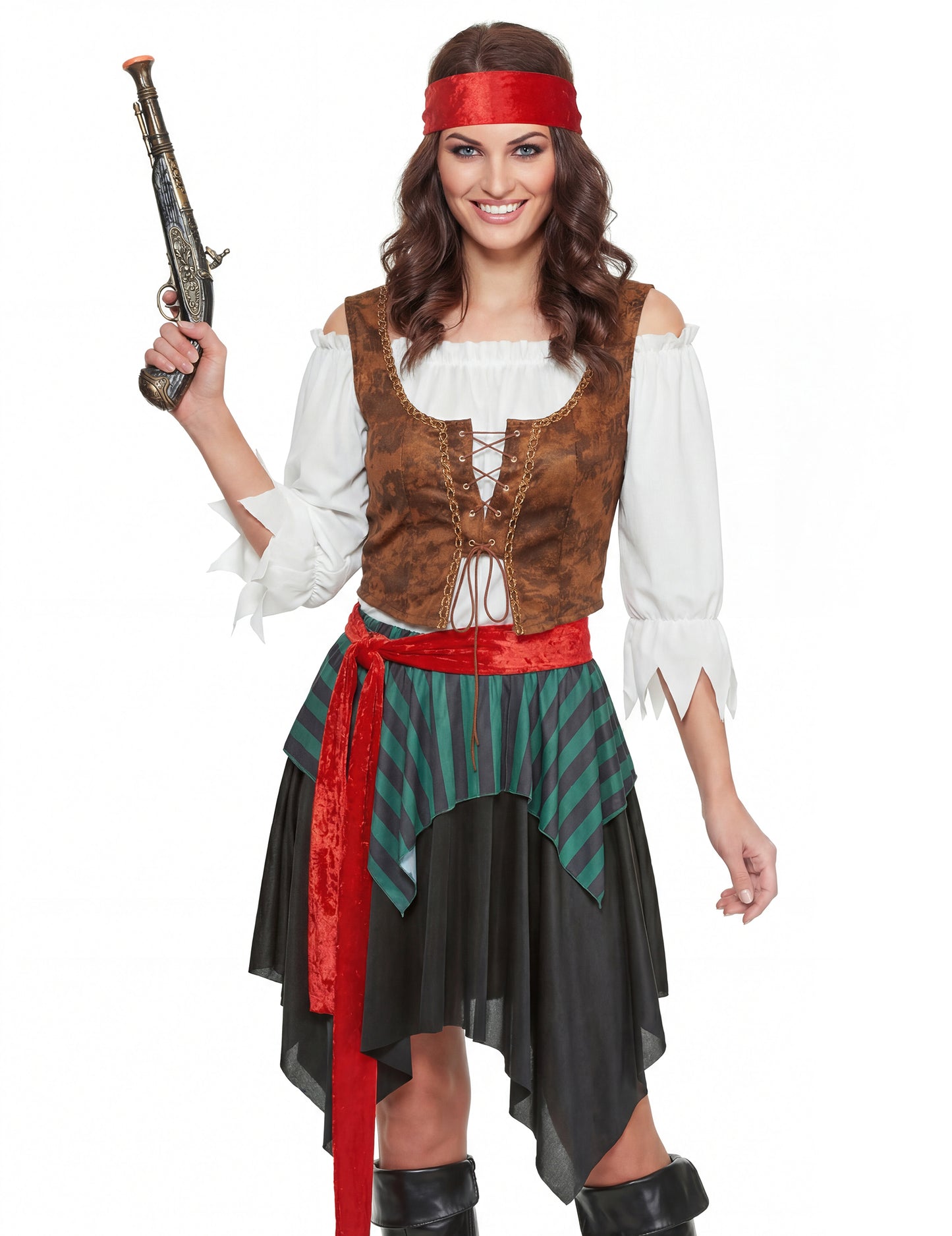 Жена раирана пиратска маскировка