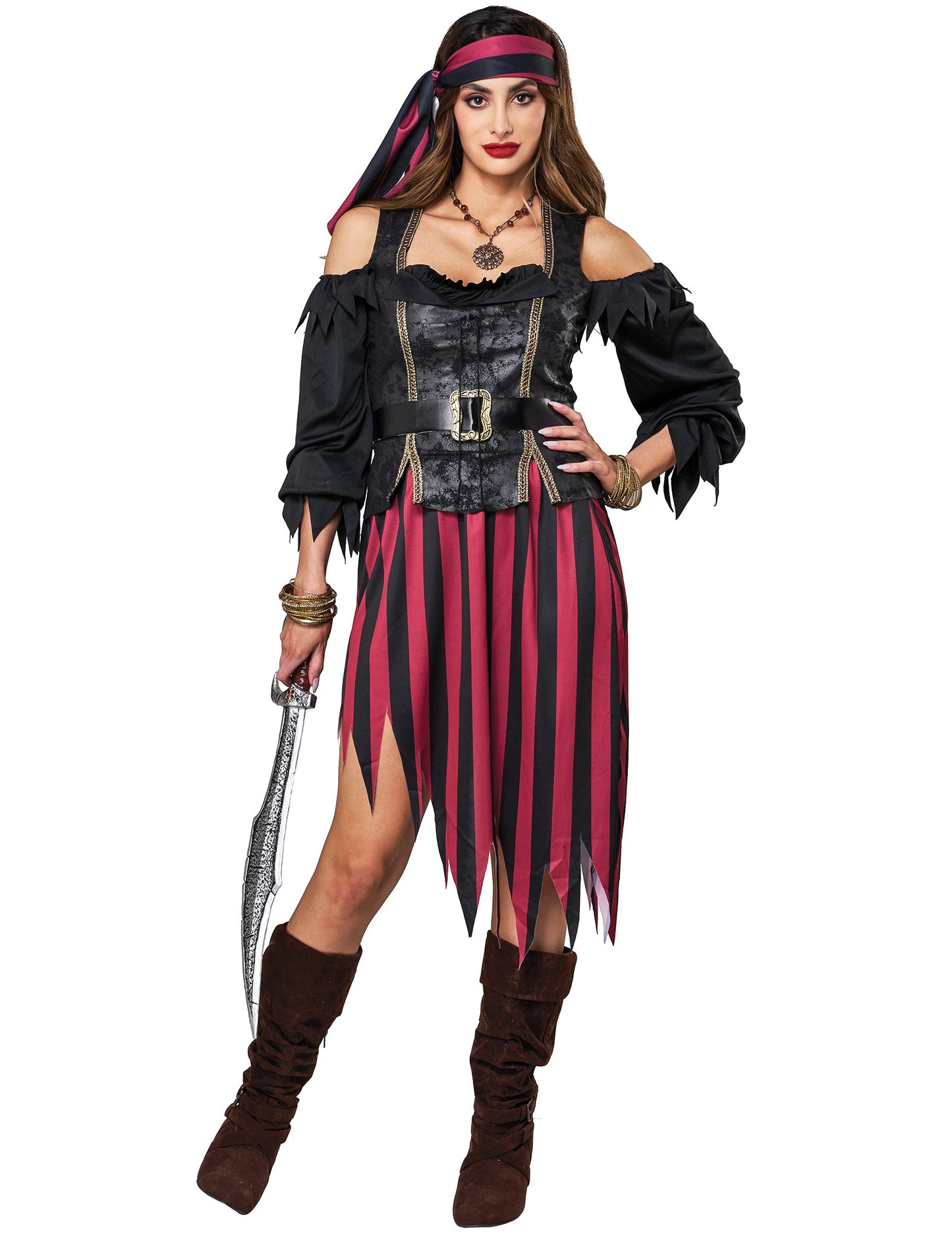 Женски бунтарски пиратски костюм