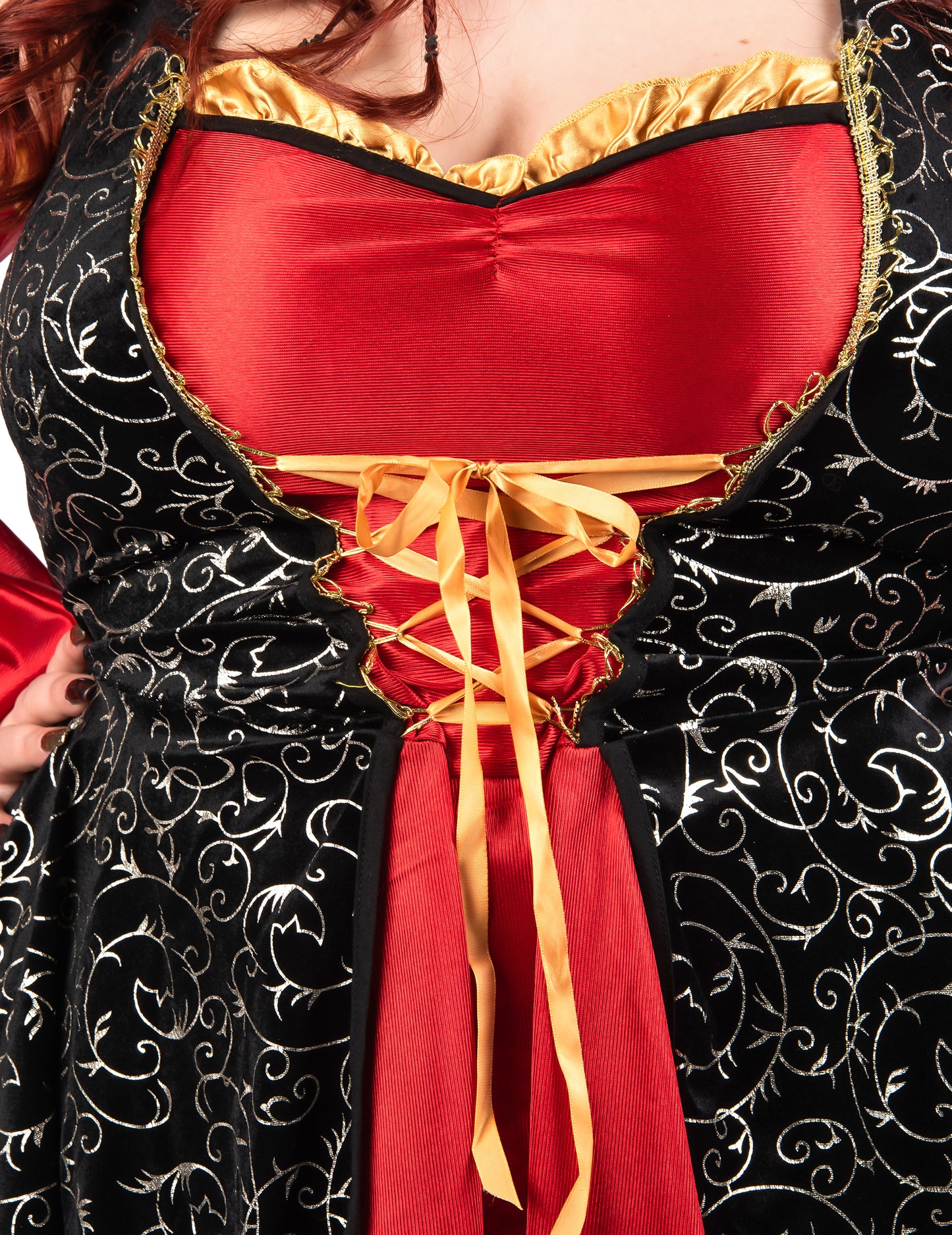 Луксозен червен луксозен червен пиратски костюм жена