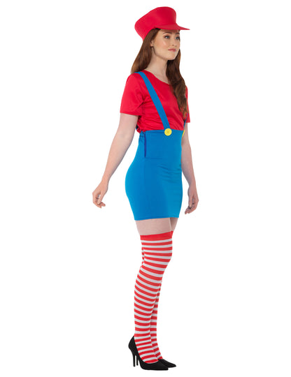 Червен водопроводчик костюм жена