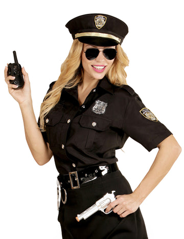 Черна полицейска костюма жена