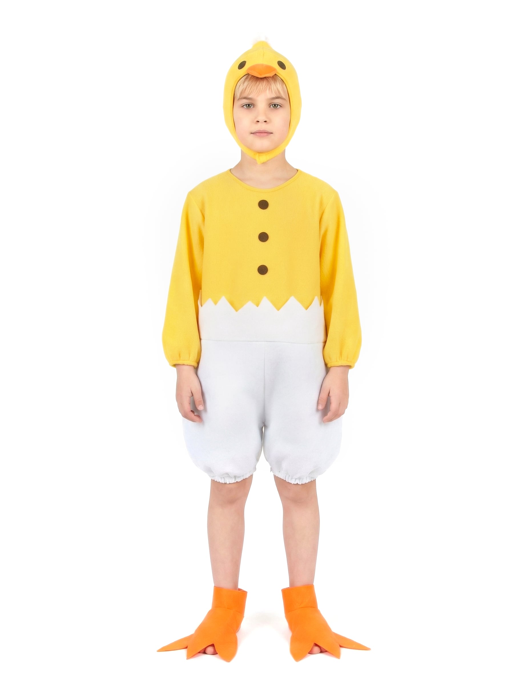 Vue de face du déguisement de poussin pour enfant