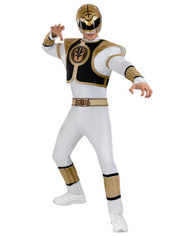 Костюм Power Ranger™ бял за възрастни 