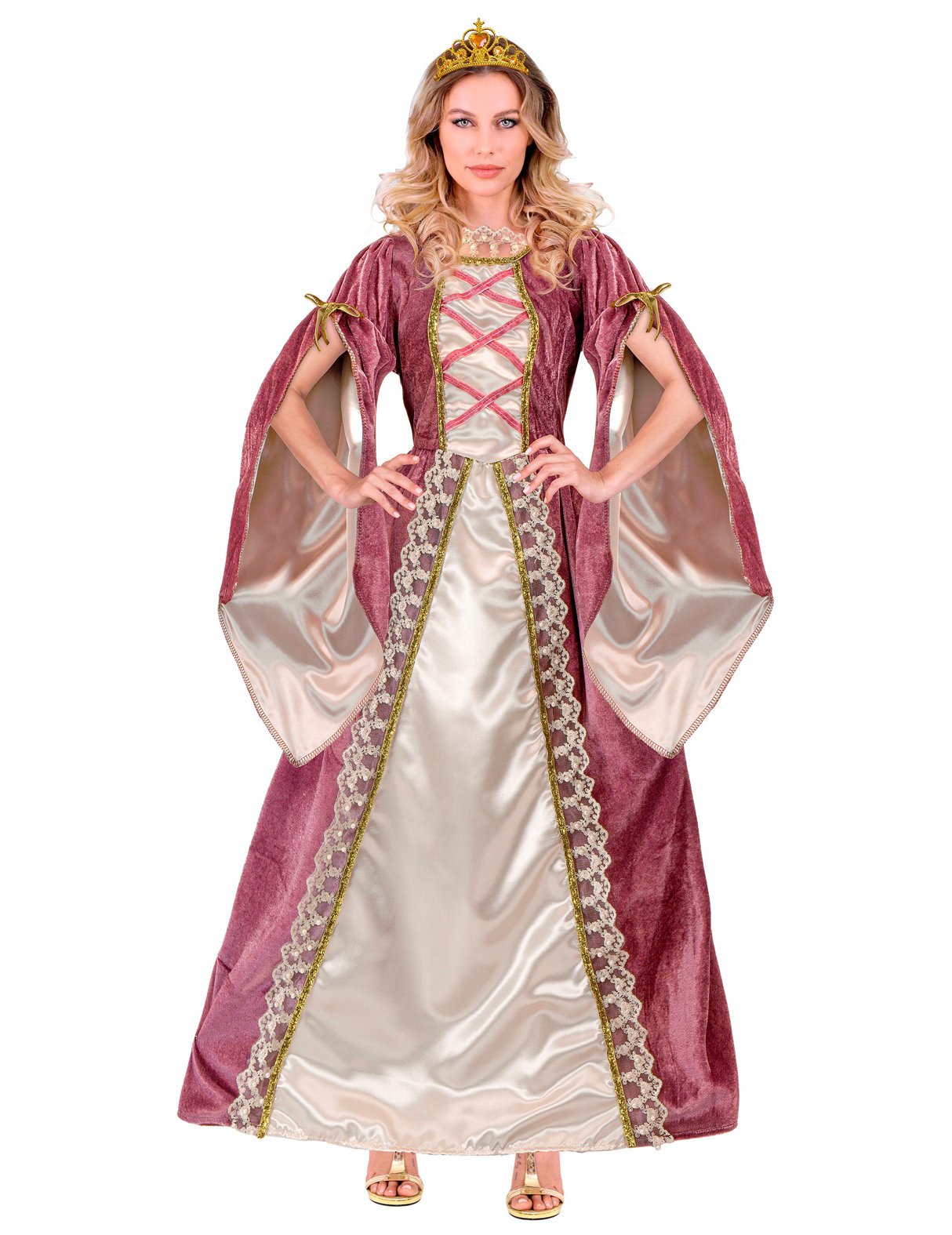Розовата и бялата женска средновековна принцеса маскират