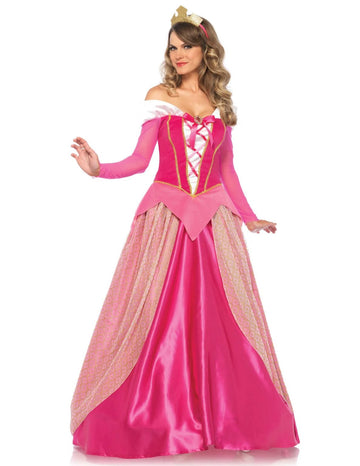 Луксозен розов костюм на принцеса за жени