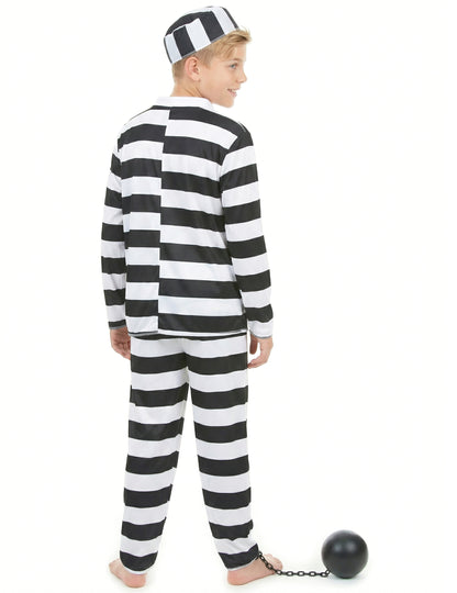 Vue de dos du déguisement de prisonnier pour enfant