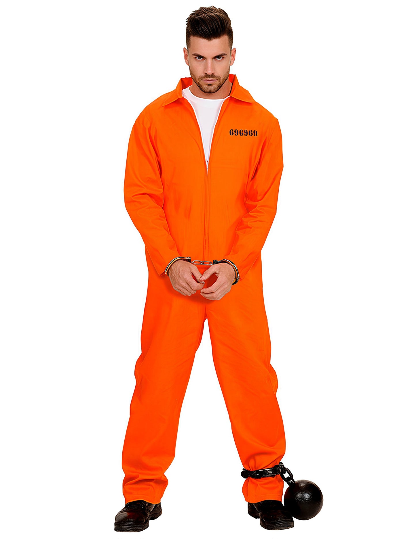 Оранжев мъж от затворник маскират