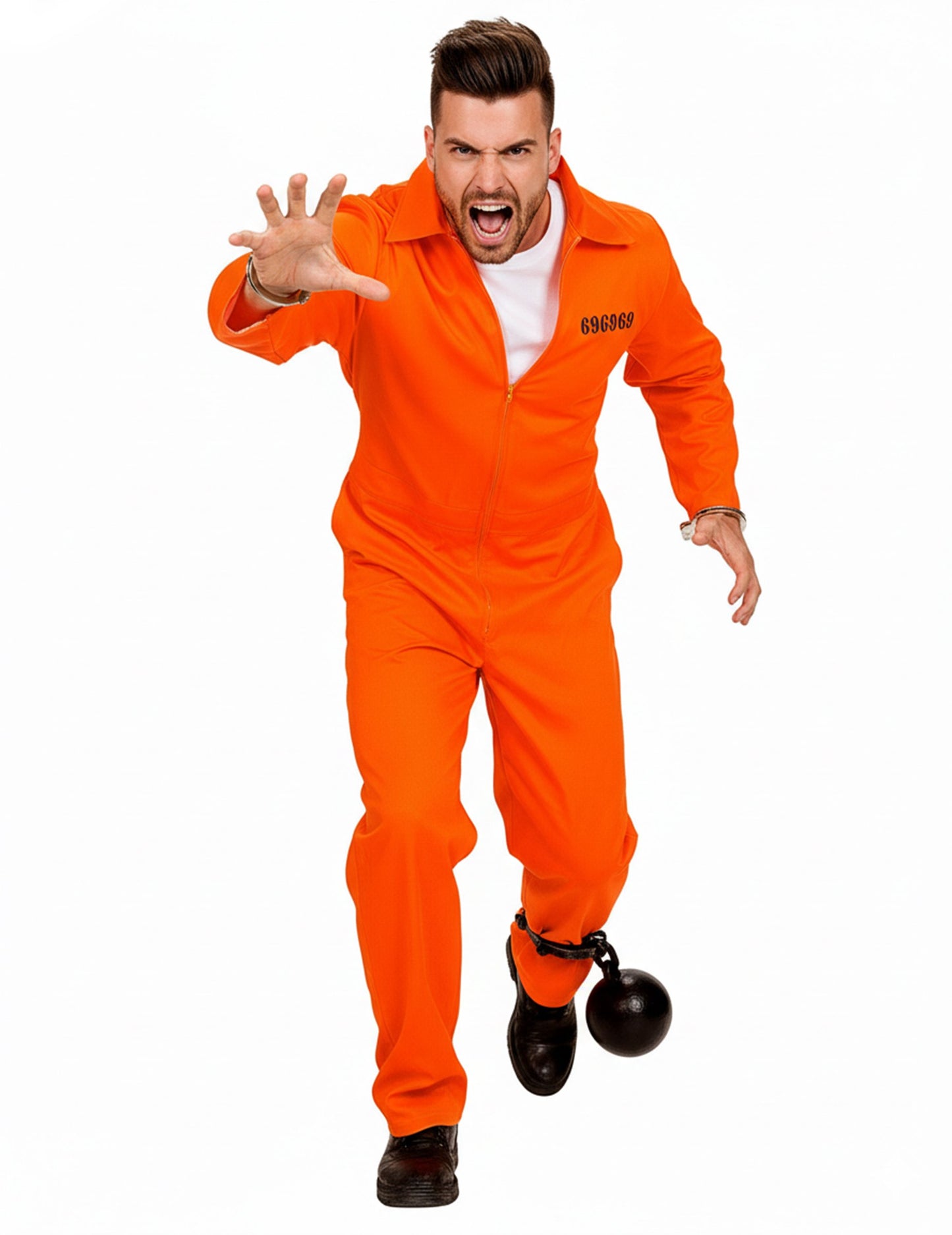 Оранжев мъж от затворник маскират