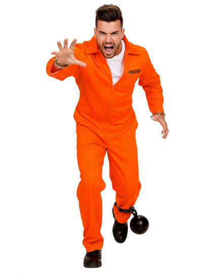 Оранжев мъж от затворник маскират