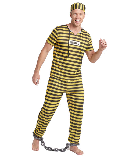 Déguisement prisonnierhomme jaune
