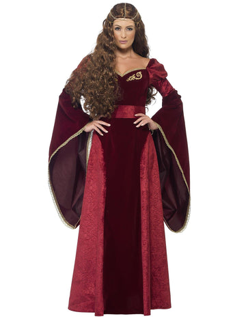 Червено средновековна кралица прикрива жена