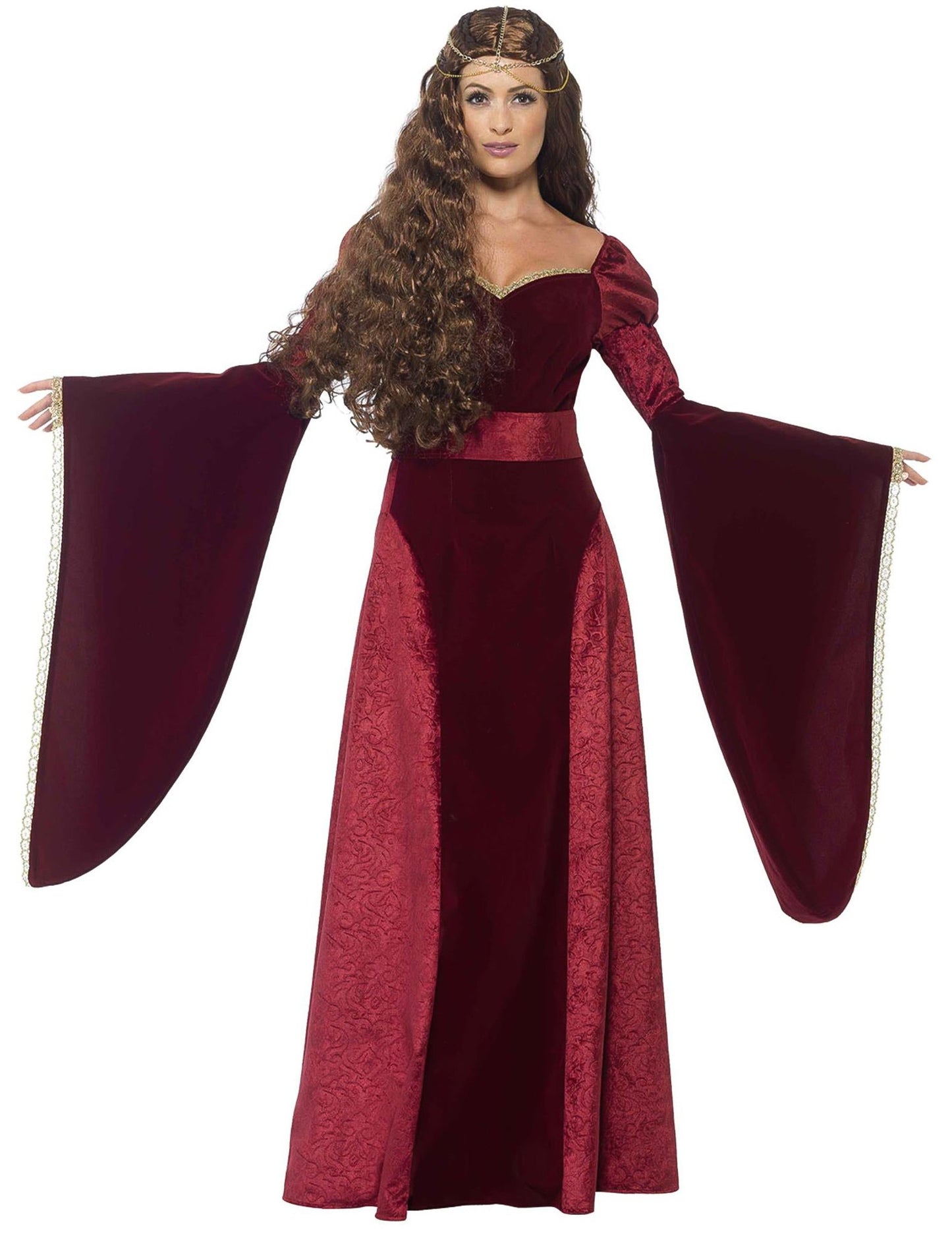 Червено средновековна кралица прикрива жена