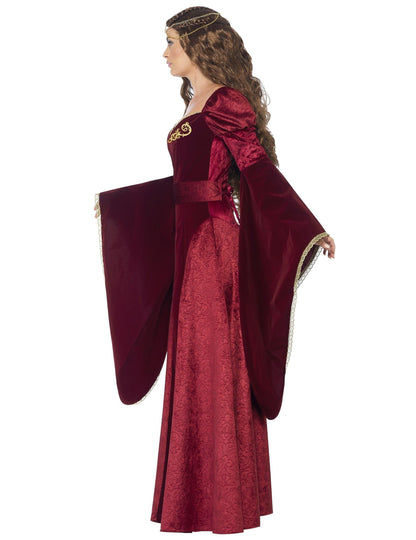 Червено средновековна кралица прикрива жена