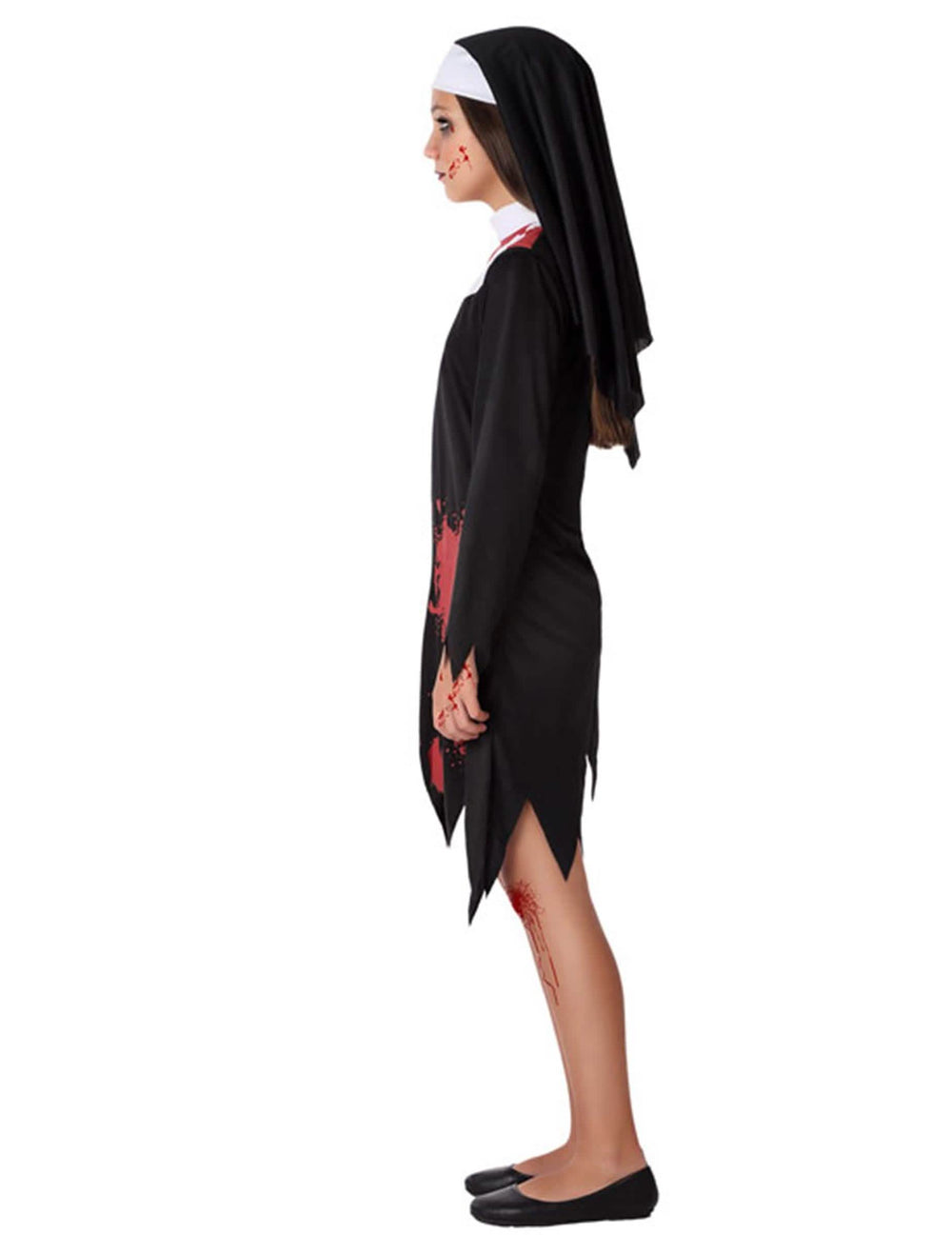 Страничен изглед на окървавения религиозен костюм