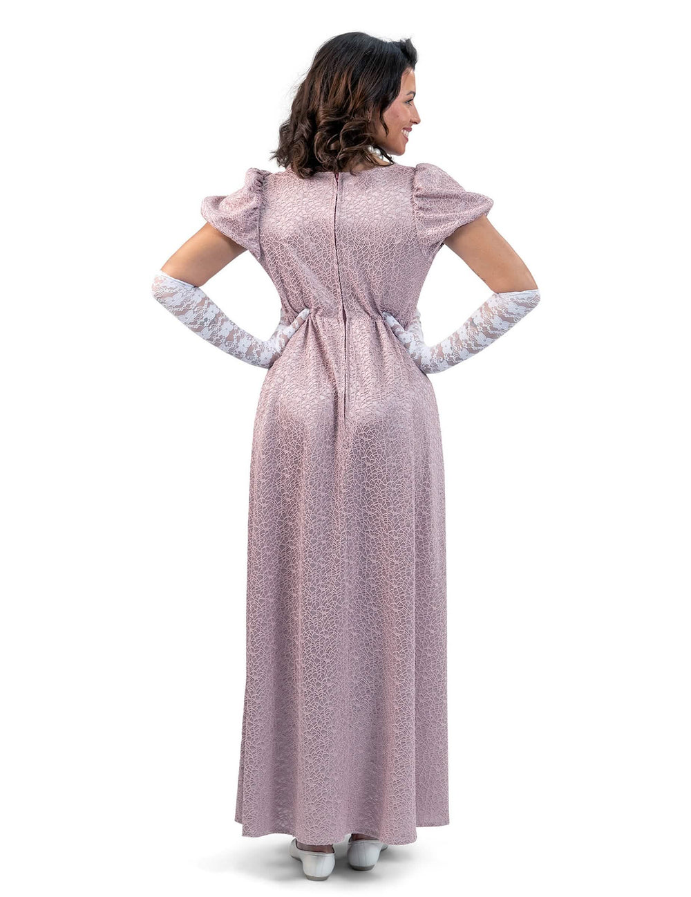 Vue de dos du déguisement robe empire pour femme