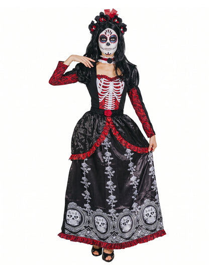 Dia los muertos женска дълга рокля маскиране