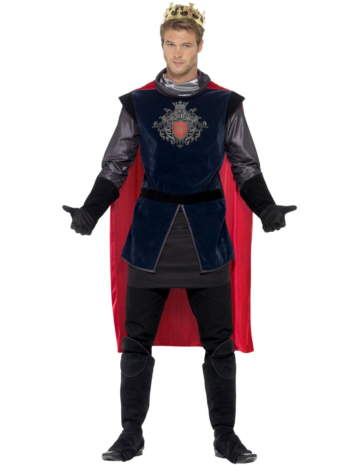 Средновековният крал прикрива велур