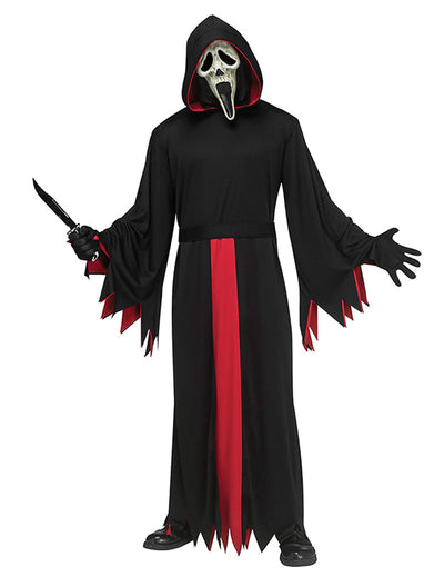 Костюм Scream с черна и червена маска за възрастни