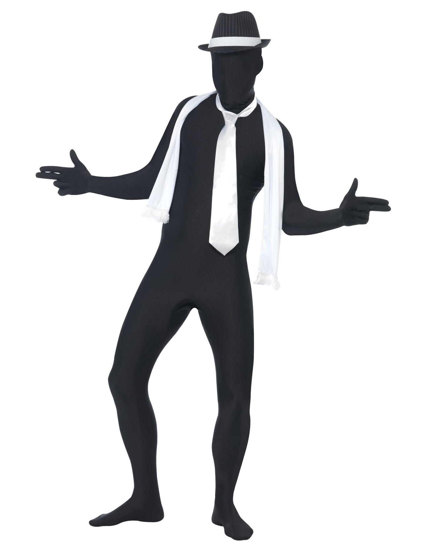 Възрастен черен втори кожен костюм