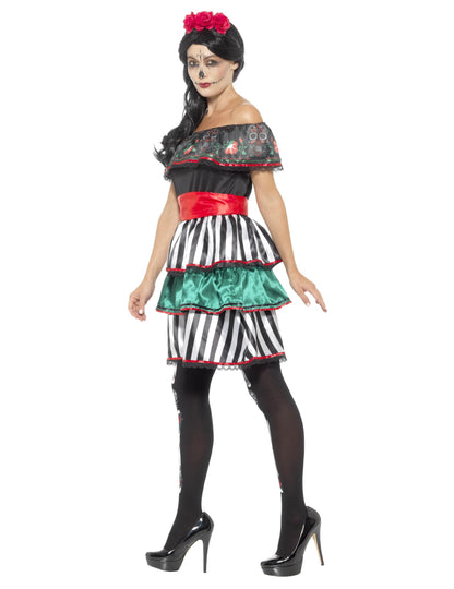 Vue de profil du déguisement Senora Dia de los Muertos