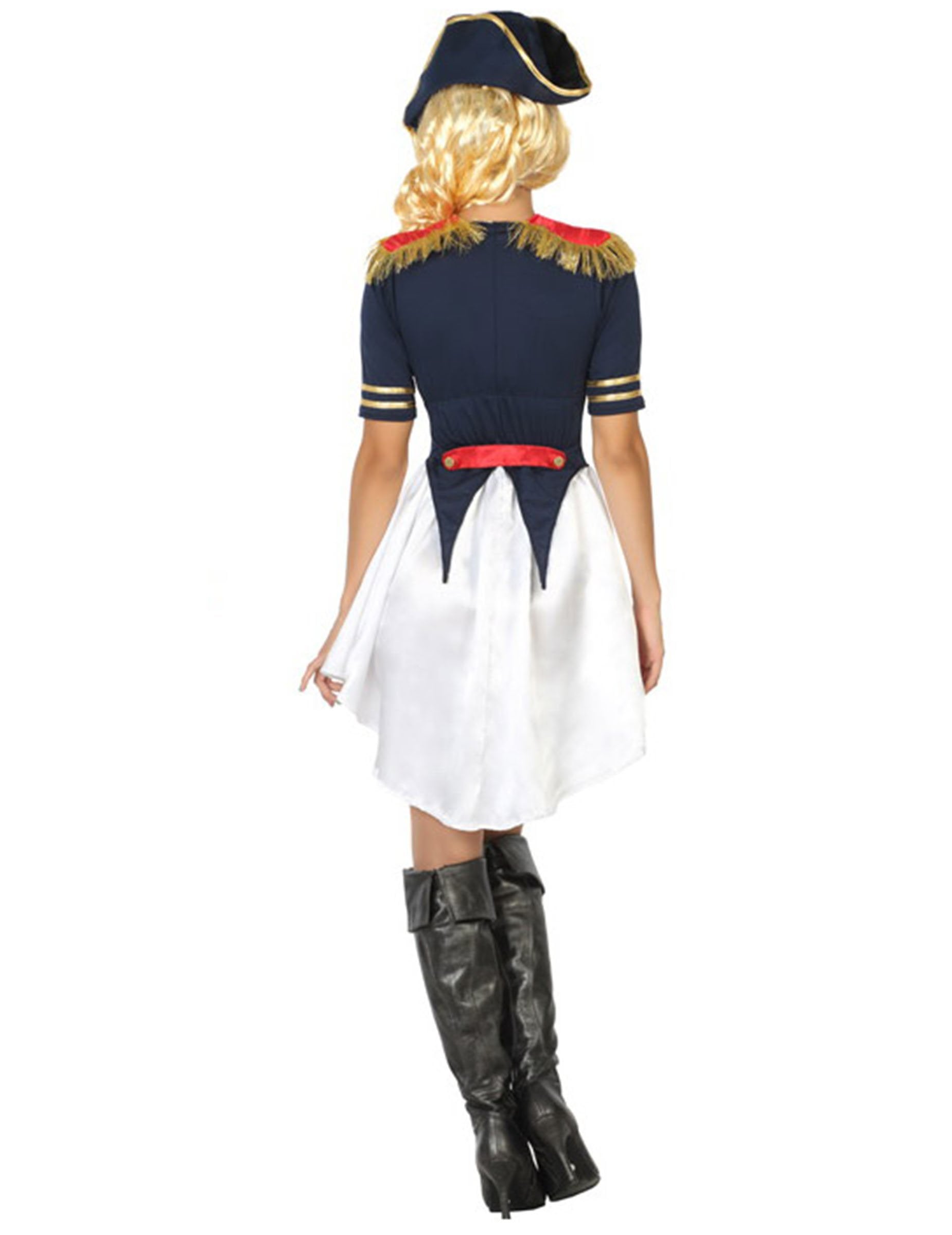 Vue de dos du déguisement de soldat française