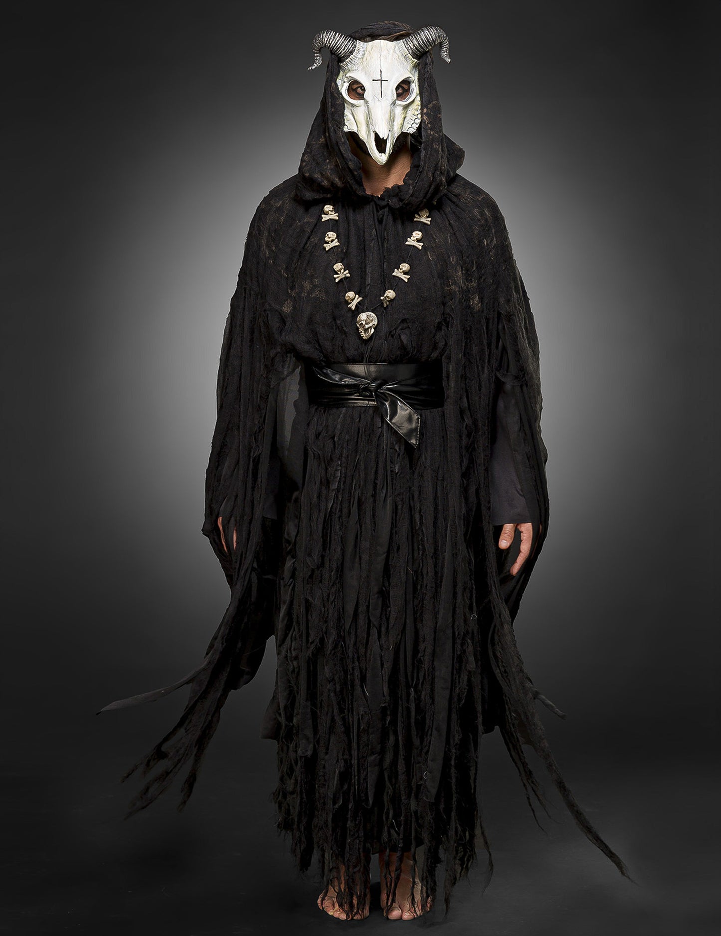 Костюм за окултен магьосник с луксозна маска за възрастни