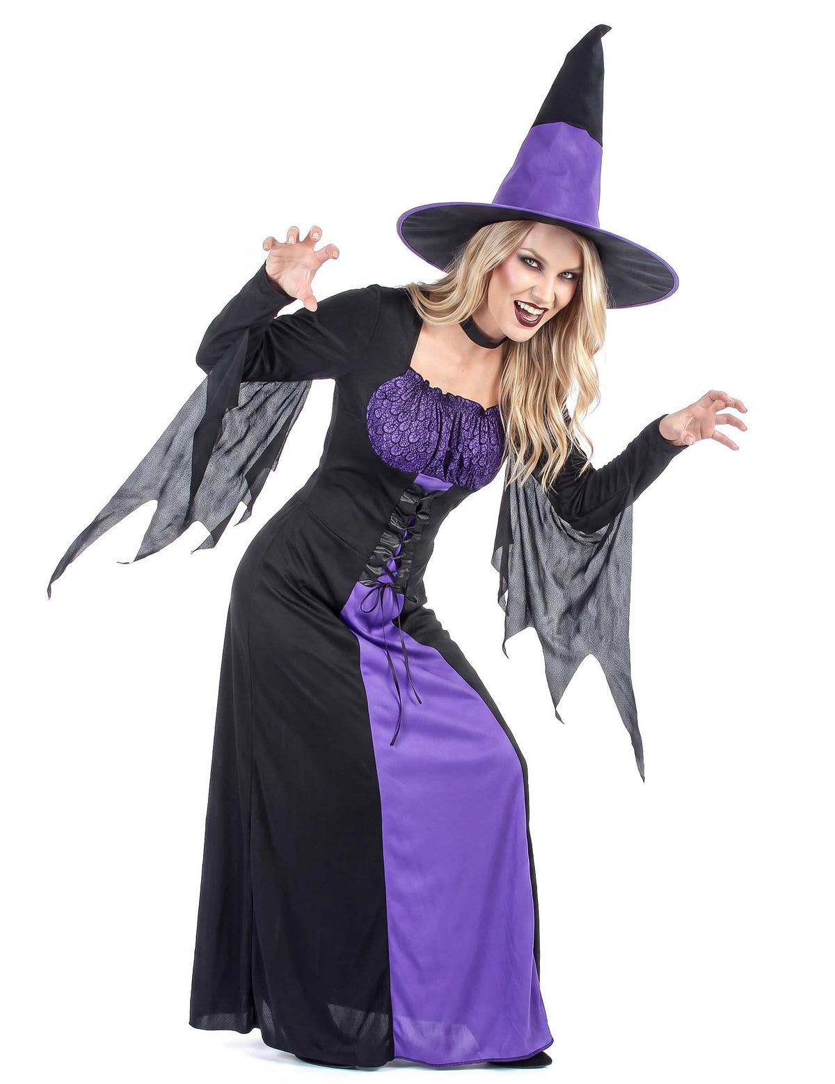 Déguisement sorcière à corsage femme Halloween