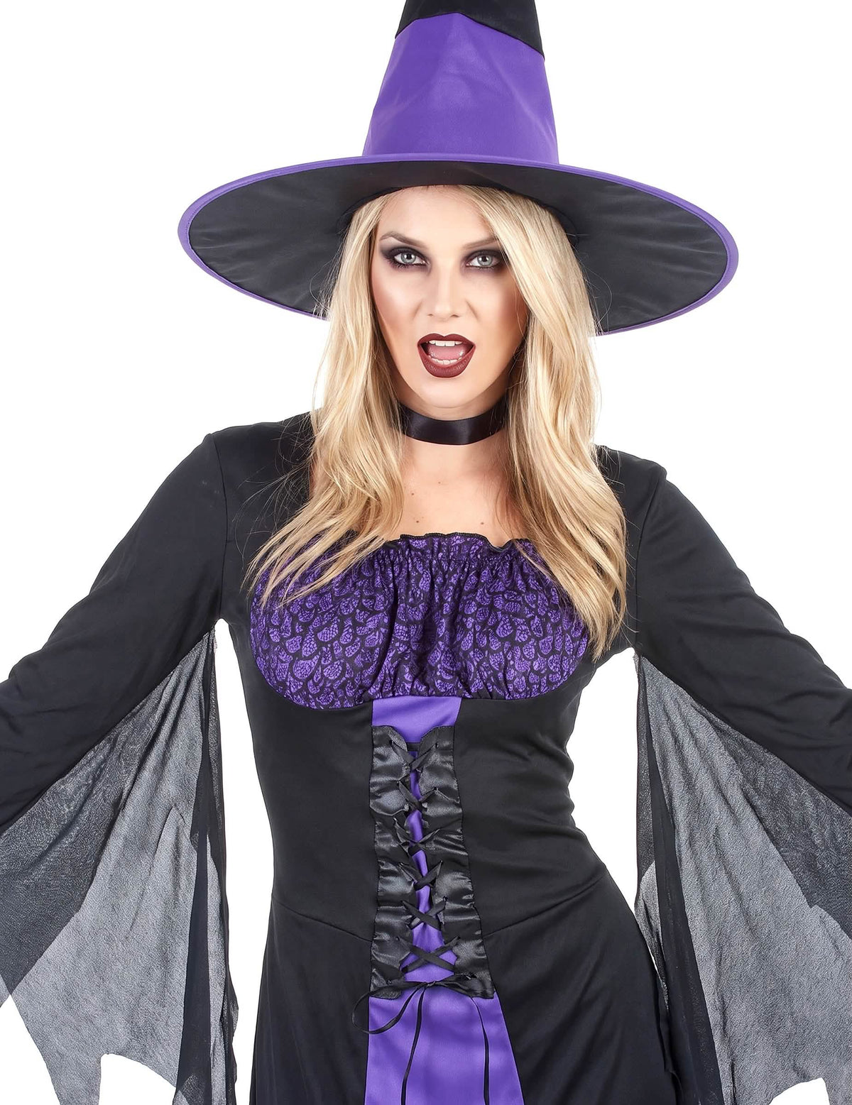 Déguisement sorcière à corsage femme Halloween