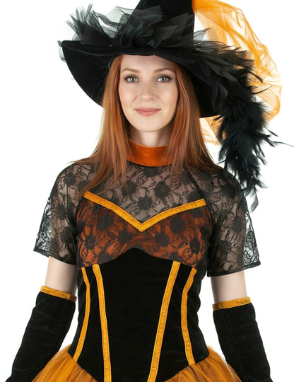 Orange Halloween Lacewoman Witch маскировка