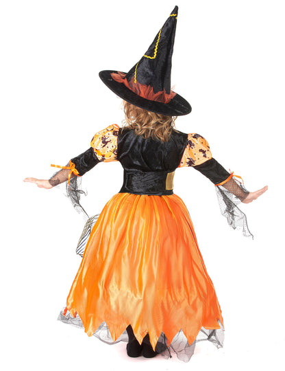 Оранжева Хелоуин вещица маскировка
