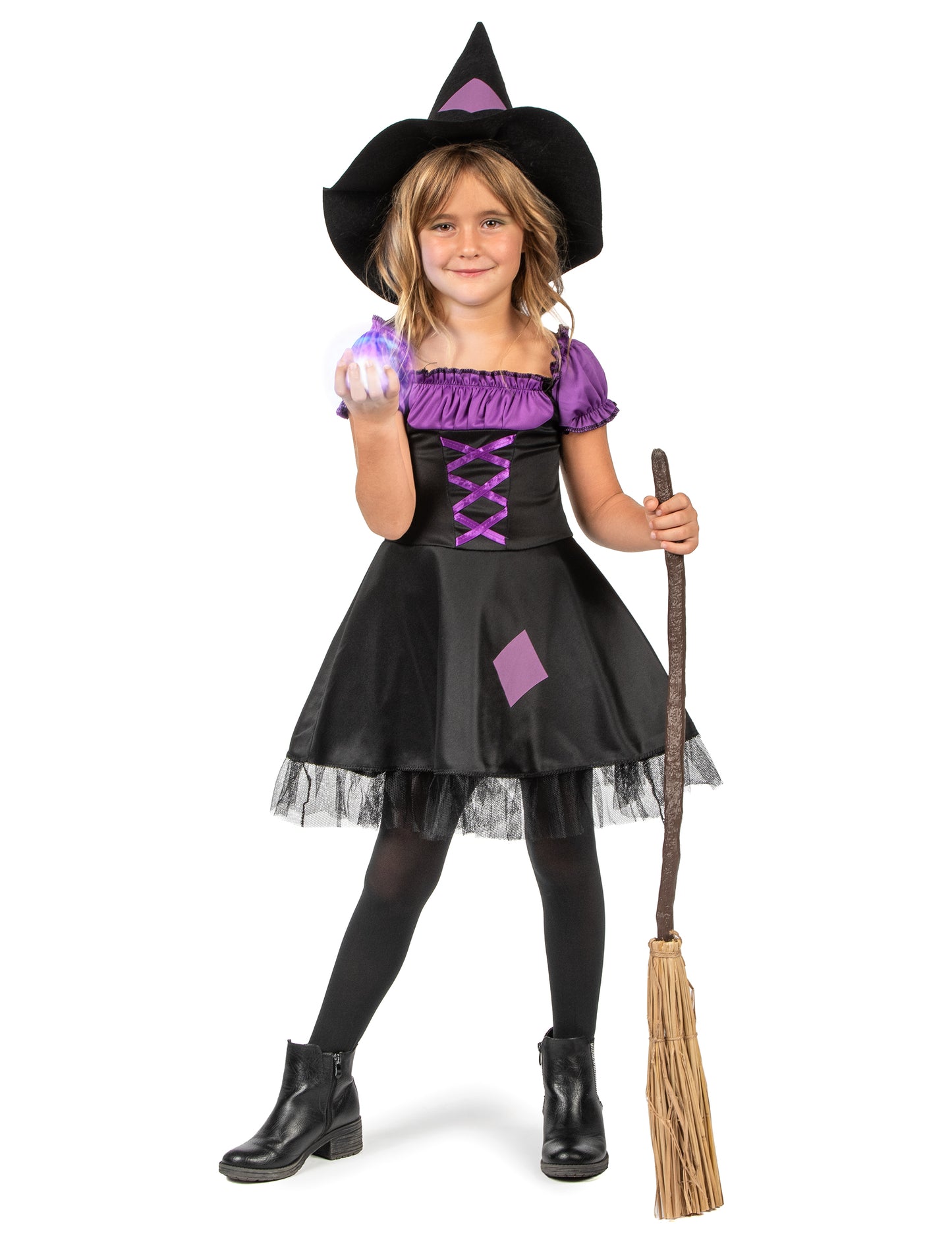 Виолетова вещица маскировка с момичешка шапка