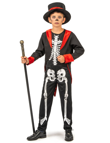Шик момче скелет костюм