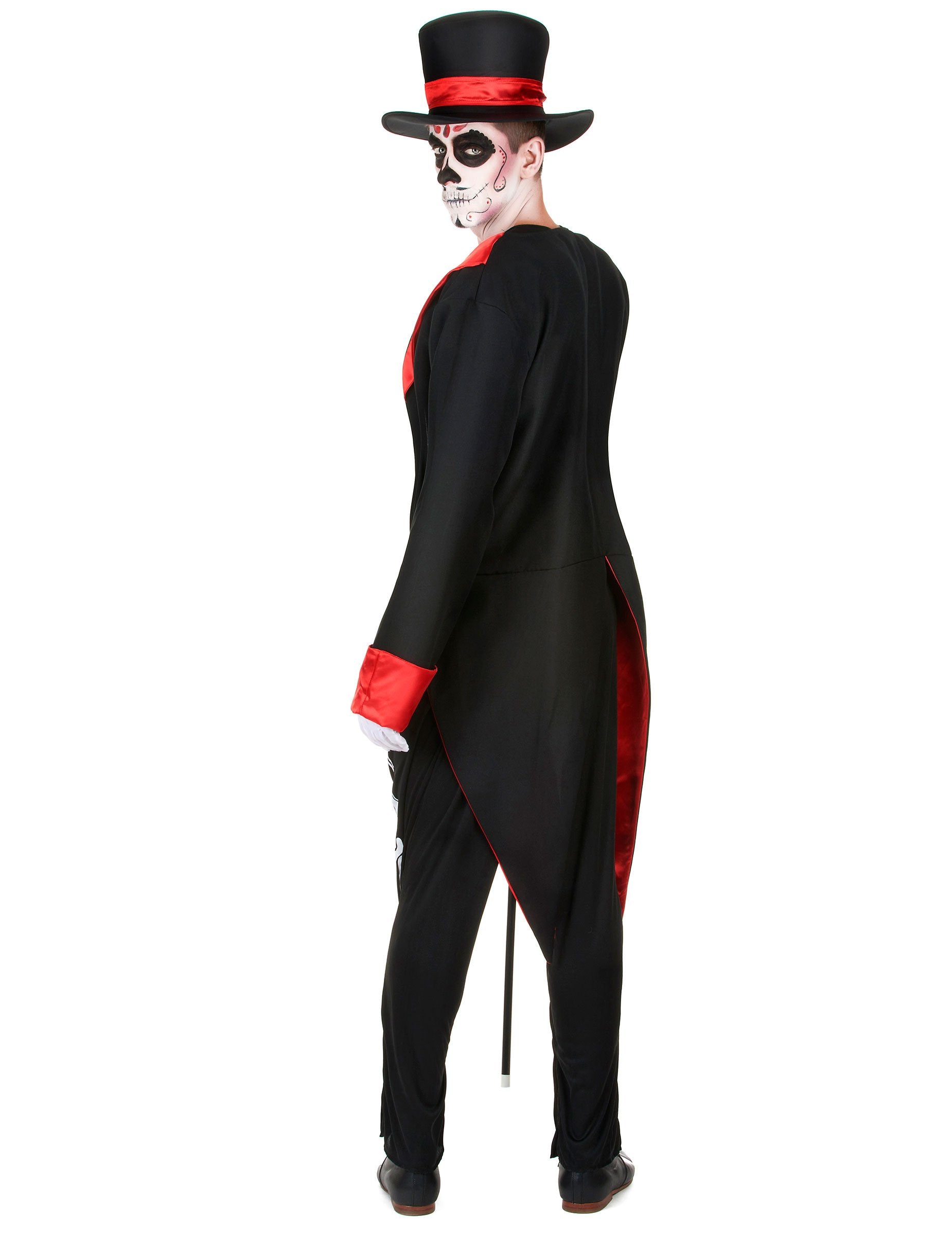 Vue de dos du déguisement de squelette chic