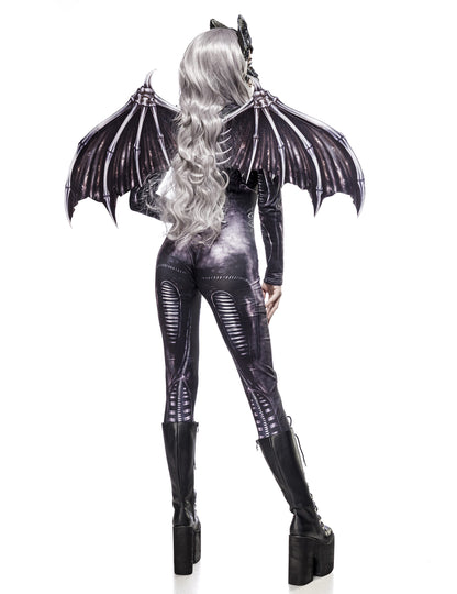 Луксозен костюм на скелет прилеп