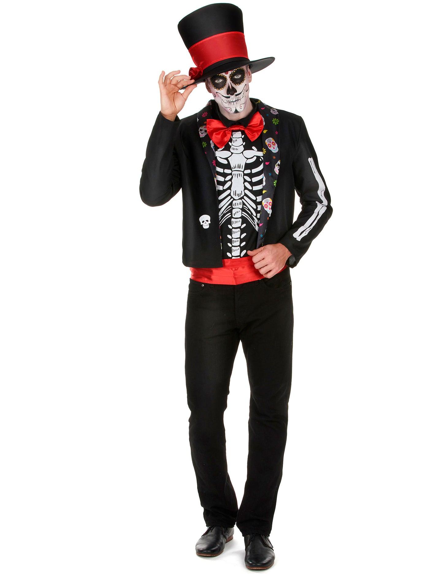 Скелет прикрийте dia de los muertos мъжки мъже мъже