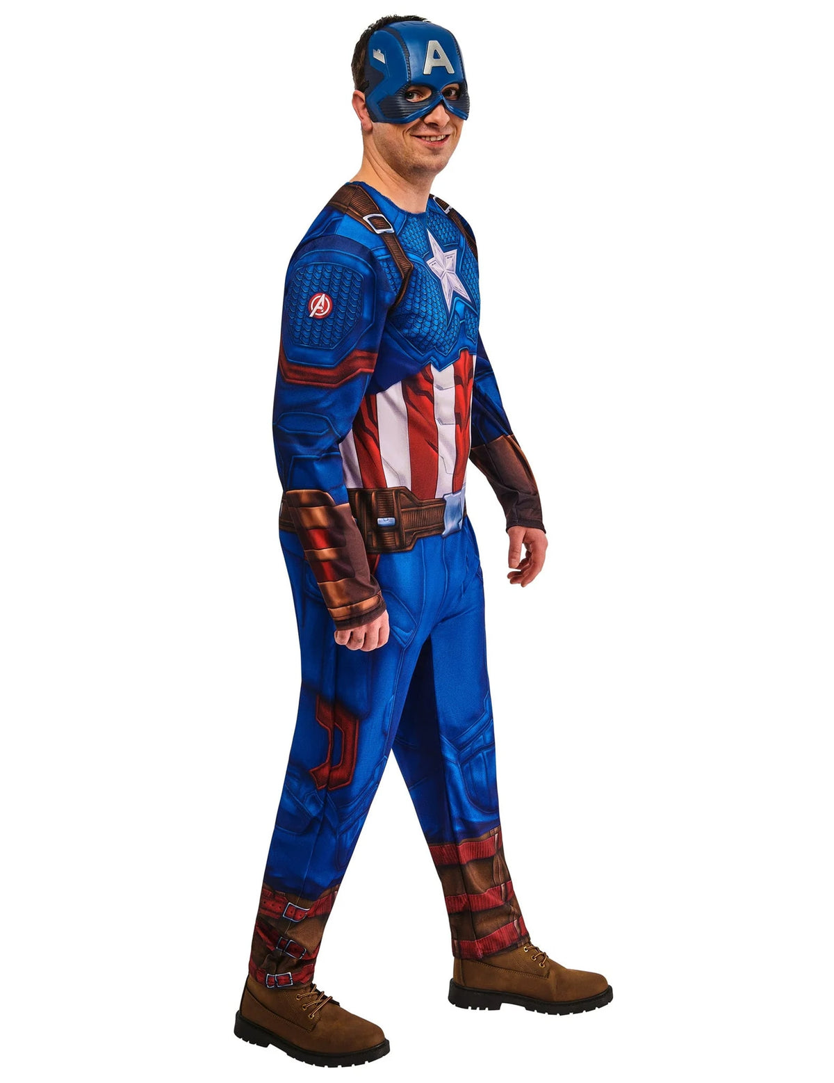 Vue de profil du déguisement Marvel Captain America